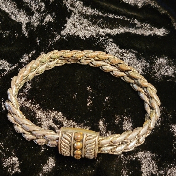 Avon Vintage Double Chain Multi Metal Braclet - Picture 4 of 13